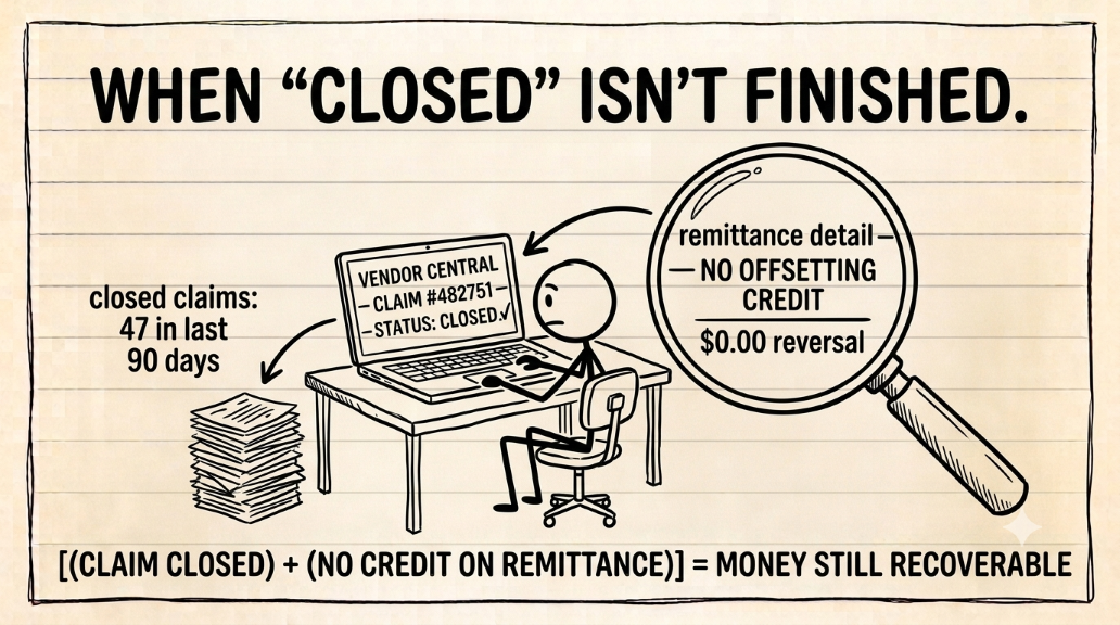Auditing closed Amazon shortage claims: Vendor Central status versus what actually posted to the remittance