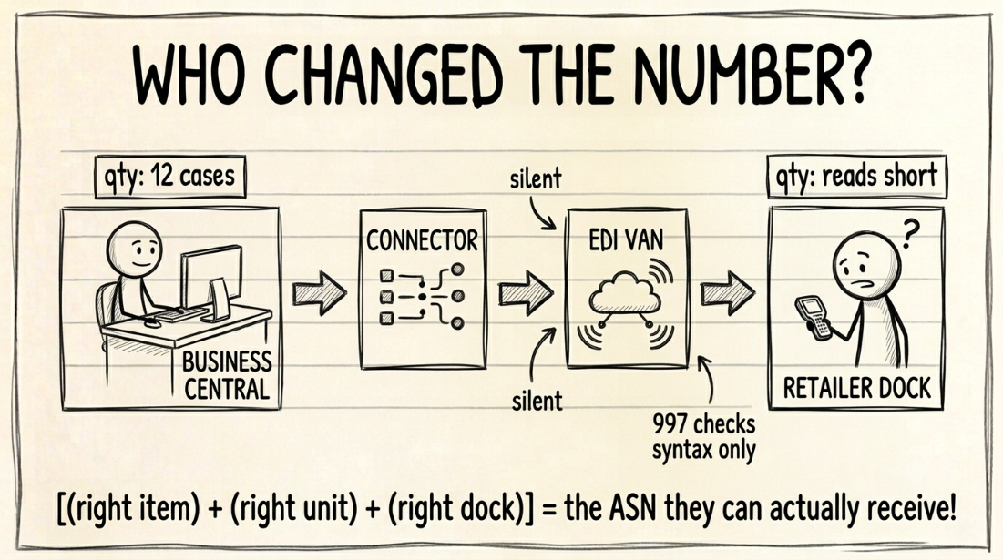 Business Central EDI 856 ASN failures