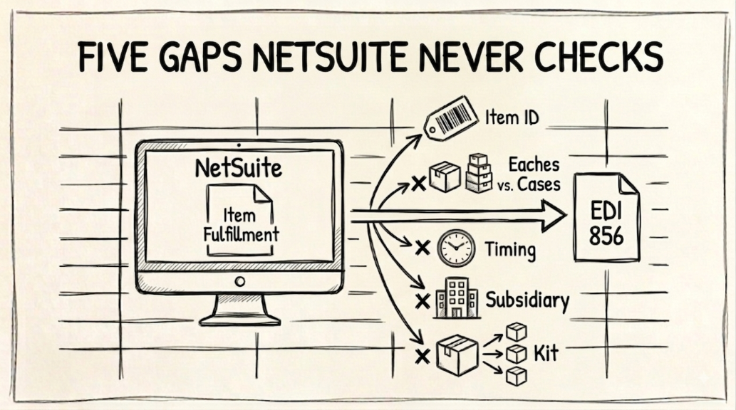 NetSuite's EDI 856 document failure