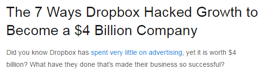 Dropbox growth hack
